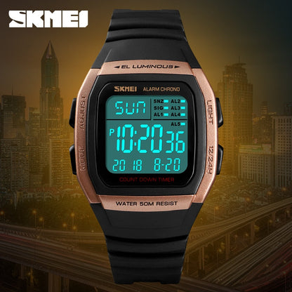 SKMEI 1278 Luxury Sport Men Watches Outdoor Fitness Chrono Digital Electronic Clock Waterproof Military Wristwatch Relogio Masculino