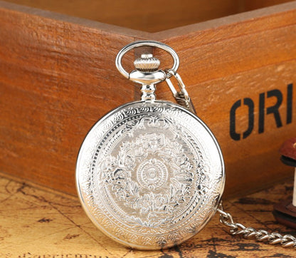 TO MY SON Carved Retro Memorial Quartz Gift Pocket Watch