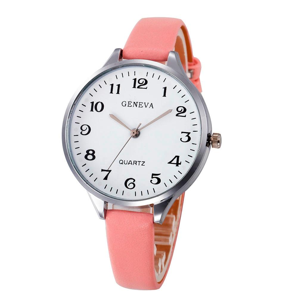 Women Bracelet Faux Leather Wrist Watch