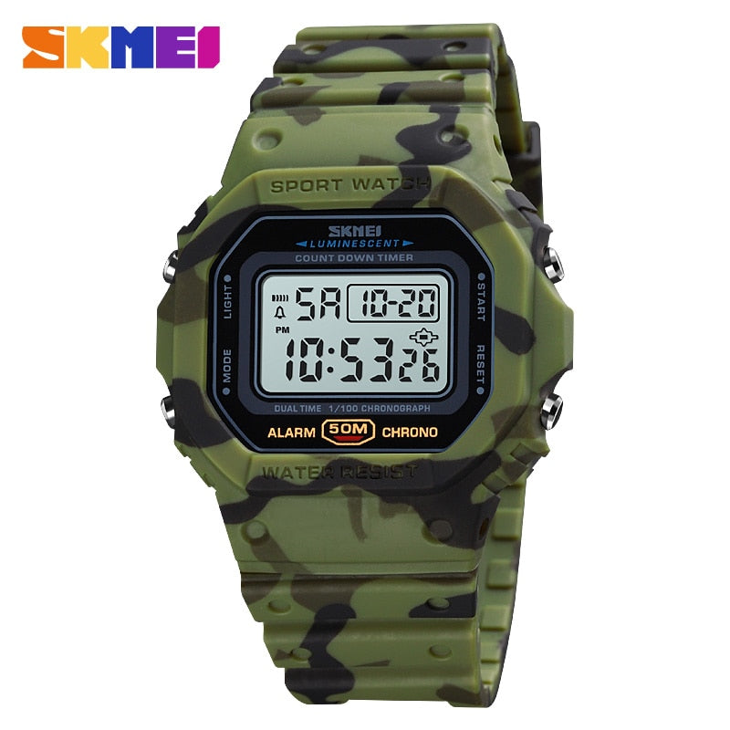 SKMEI 1628  Multifunctional Digital Sport Watch Women small size 2 Time Count Down Mens Wristwatches Fashion Retro Male Watches