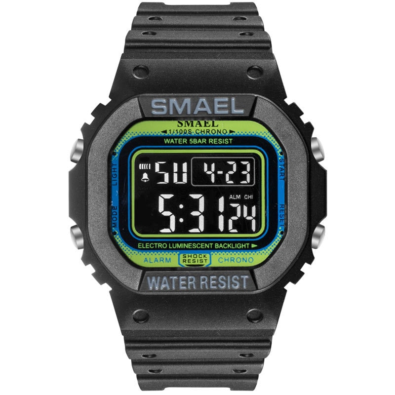 SMAEL 1803 Digital Watch Men Sports Watches LED Military Army Camouflage Wrist Watch For Boy Waterproof Top Brand Student Stopwatch