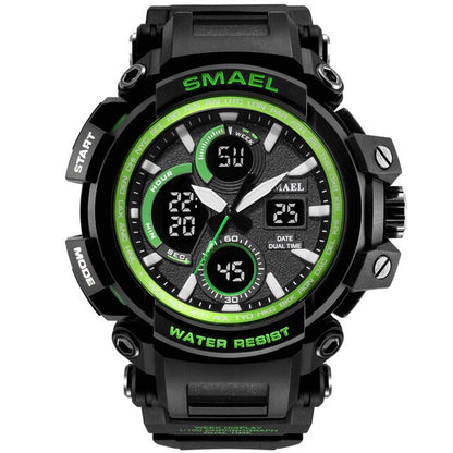 SMAEL Camouflage Military Watch Men Waterproof Dual Time Display Mens Sport Wristwatch Digital Analog Quartz Watches Male 1708