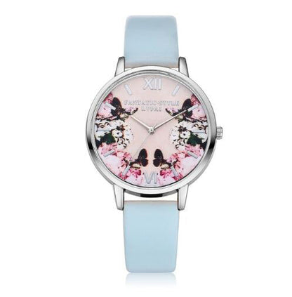 Flower Butterfly Ladies Bracelet Watch