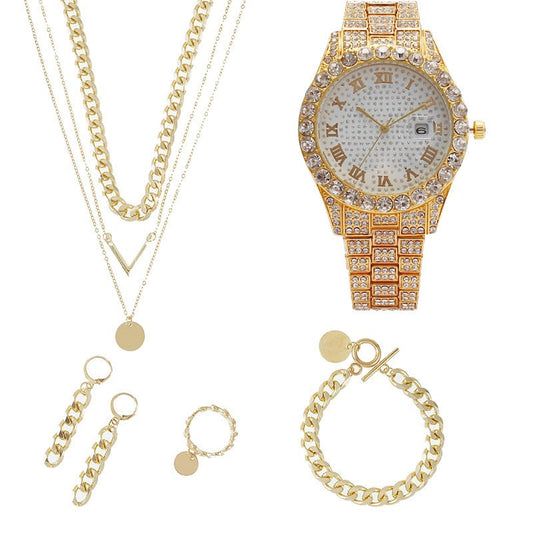 Ladies Watch 5 sets Women's Watch Jewelry 5-piece Set New Quartz Watch Gift Set Watch