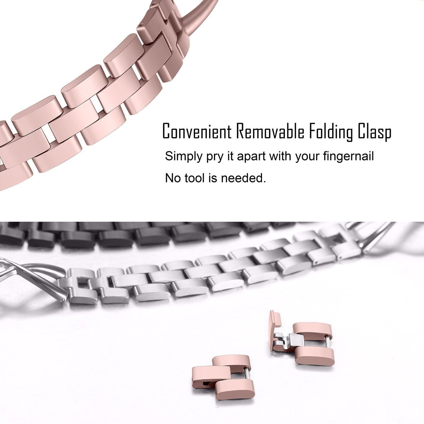 X-shaped stainless steel diamond watch band  for Apple Watch Bands diamond Stainless Steel Strap