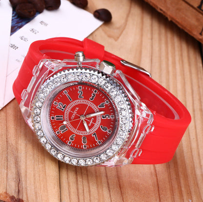 Led Flash Luminous Watch Personality Trends Students Lovers Jellies Woman Men's Watches