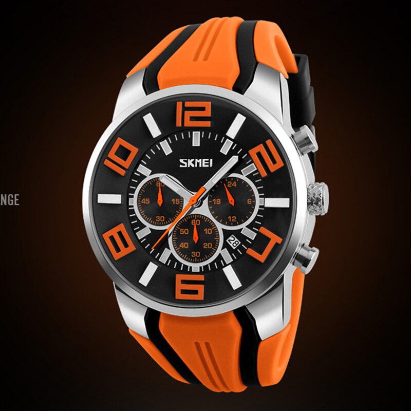 SKMEI 9128 Watches Men Luxury Brand Chronograph Men Sports Watches Waterproof Male Clock Quartz Men's Watch reloj hombre