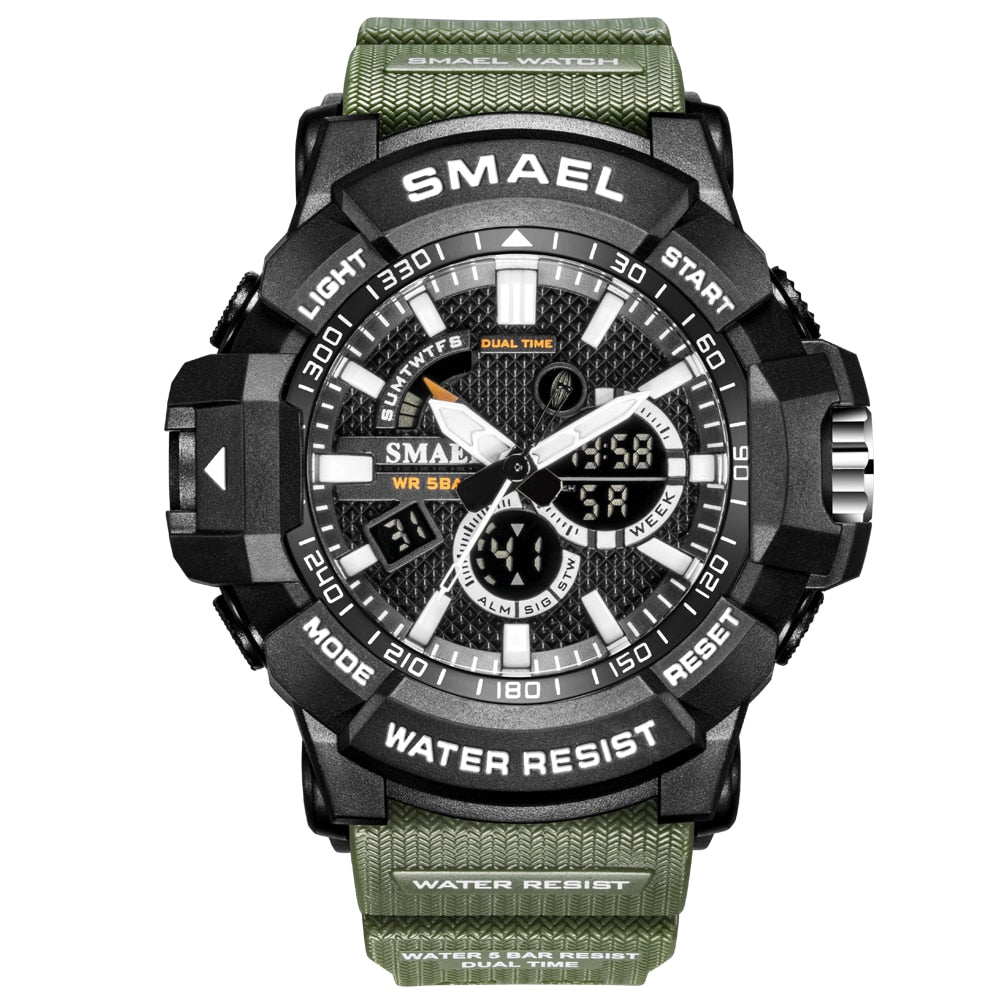 SKMEL 1809 Mens Watches Military 50m Waterproof Sport Watch Camouflage Stopwacth LED Alarm Clock For Male 1809B relogio masculino Watch Men