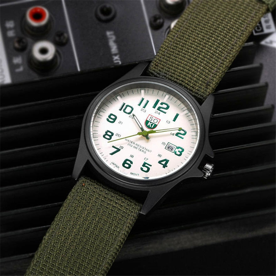 SOKI Sports Watches Man Fashion Casual Man Watch Luxury Men's Wristwatch Relogio Masculino Quartz Military Watch For Men