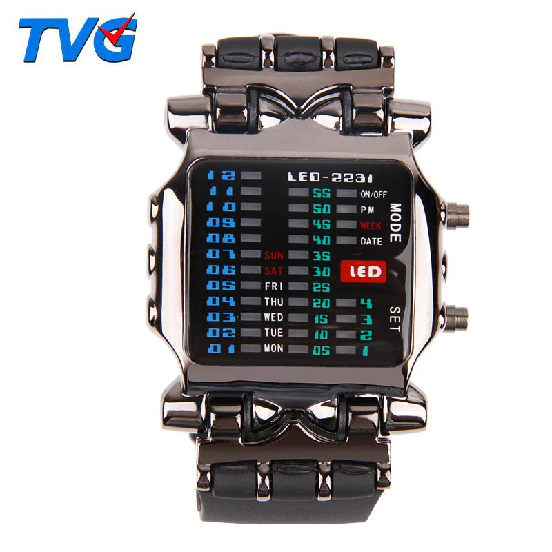 TVG Rubber waterproof LED Digital Sports Watches