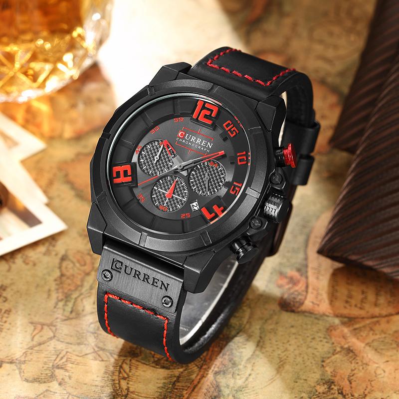 CURREN Quartz watches Men Leather Wrist Watch