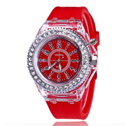 Led Flash Luminous Watch Personality Trends Students Lovers Jellies Woman Men's Watches