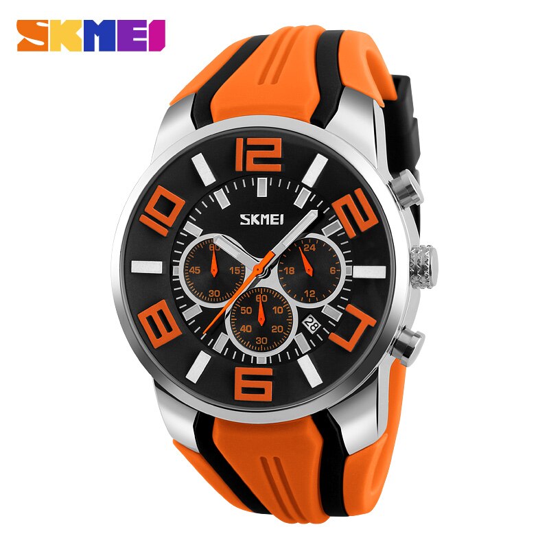 SKMEI 9128 Watches Men Luxury Brand Chronograph Men Sports Watches Waterproof Male Clock Quartz Men's Watch reloj hombre