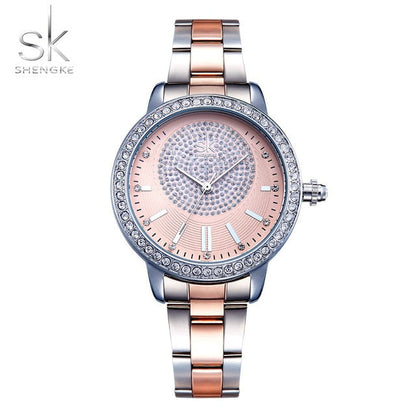 Rose Gold Watch Women Quartz Watches Ladies Top Brand Crystal Luxury Female Wrist Watch