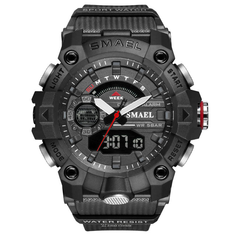 SMAEL 8040 Military Watches Men Sport Watch New 50M Waterproof Wristwatch Stopwatch Alarm LED Light Digital Watches 8040 Men's Sports Watch