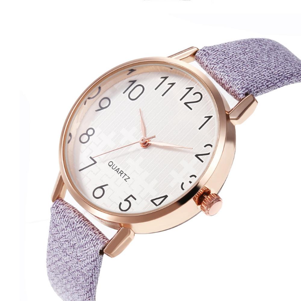 Simple Number Dial Ladies Watches Leather Strap Quartz Women Watch NEW Fashion Female Wristwatch Montre Femme Zegarek Damski A30