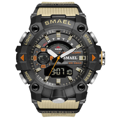 SMAEL 8040 Military Watches Men Sport Watch New 50M Waterproof Wristwatch Stopwatch Alarm LED Light Digital Watches 8040 Men's Sports Watch