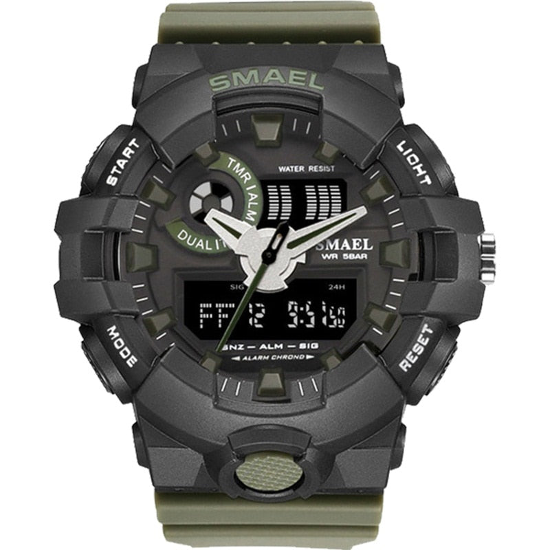 SMAEL Sport Watch 1642-1 & 8001 Military Watches Men Army Digital Writwatch LED 50m Waterproof Men's Watch Man Watch Gift Colcks Free Shipping