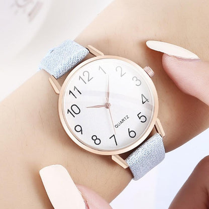 Simple Number Dial Ladies Watches Leather Strap Quartz Women Watch NEW Fashion Female Wristwatch Montre Femme Zegarek Damski A30