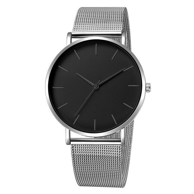 Sport Date Analog Quartz Wrist Watch Fashion Stainless Steel Men Casual Male Clock Wristwatch