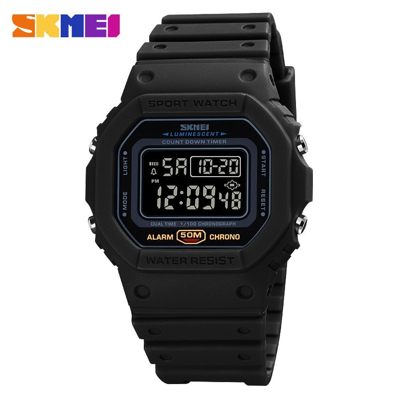 SKMEI 1628  Multifunctional Digital Sport Watch Women small size 2 Time Count Down Mens Wristwatches Fashion Retro Male Watches