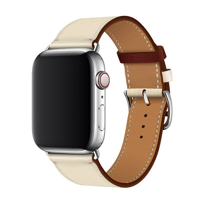 Apple Leather Watch Lead Layer Cowhide Apple Watch iwatch8 Watchband Color Patchwork Single Circle Watch Band