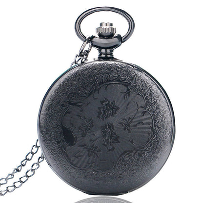 Pocket Watch Vintage Roman Numerals Quartz Watch Clock With Chain Antique Jewelry Pendant Necklace Gifts For Father