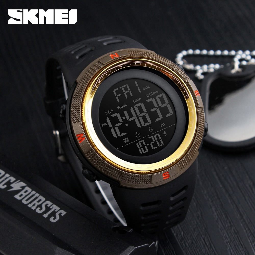 SKMEI Waterproof Mens Watches New Fashion Casual LED Digital Outdoor Sports Watch Men Multifunction Student Wrist watches