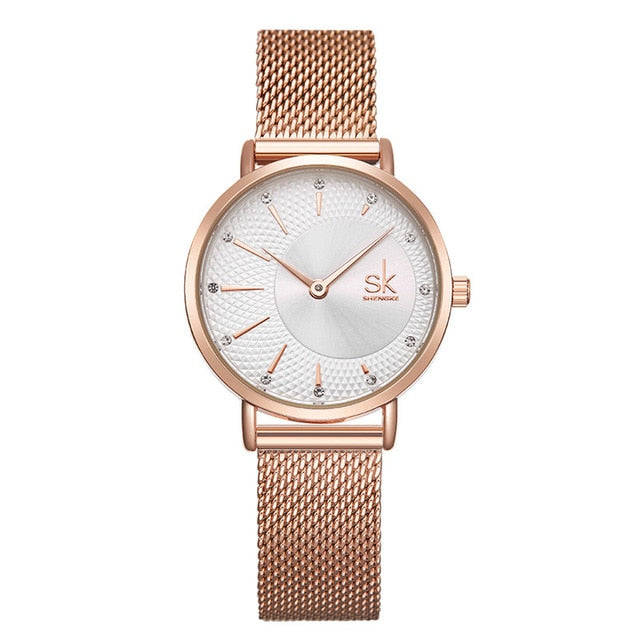 SHENGKE SK Women Watch Top Brand Luxury 2019 Rose Gold Women Bracelet Watch For Ladies Wrsit Watch Montre Femme Relogio Feminino