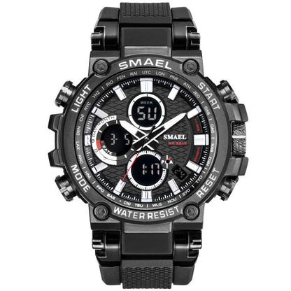 SMEAL 1803 Men Sport Watches Digital Double Time Chronograph Watch Mens LED Chronometre Week Display Wristwatches montre homme Hour