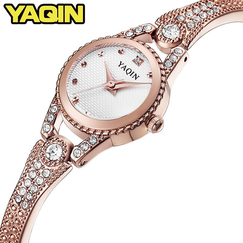 YAQIN women watch with diamond ladies jewelry bracelet watch