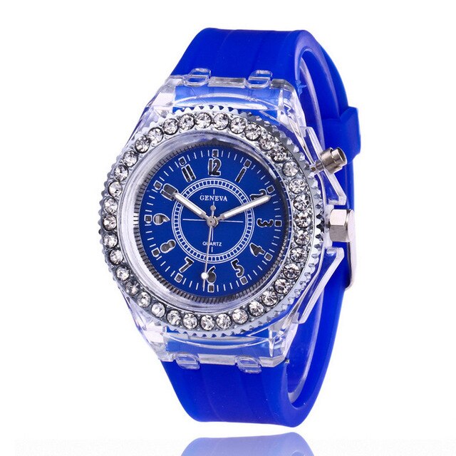 Led Flash Luminous Watch Personality Trends Students Lovers Jellies Woman Men's Watches