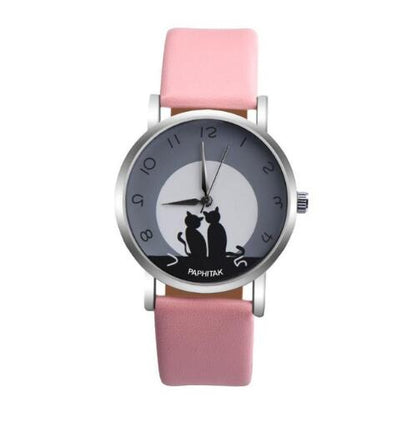 Cute Cat Printed Women Watches