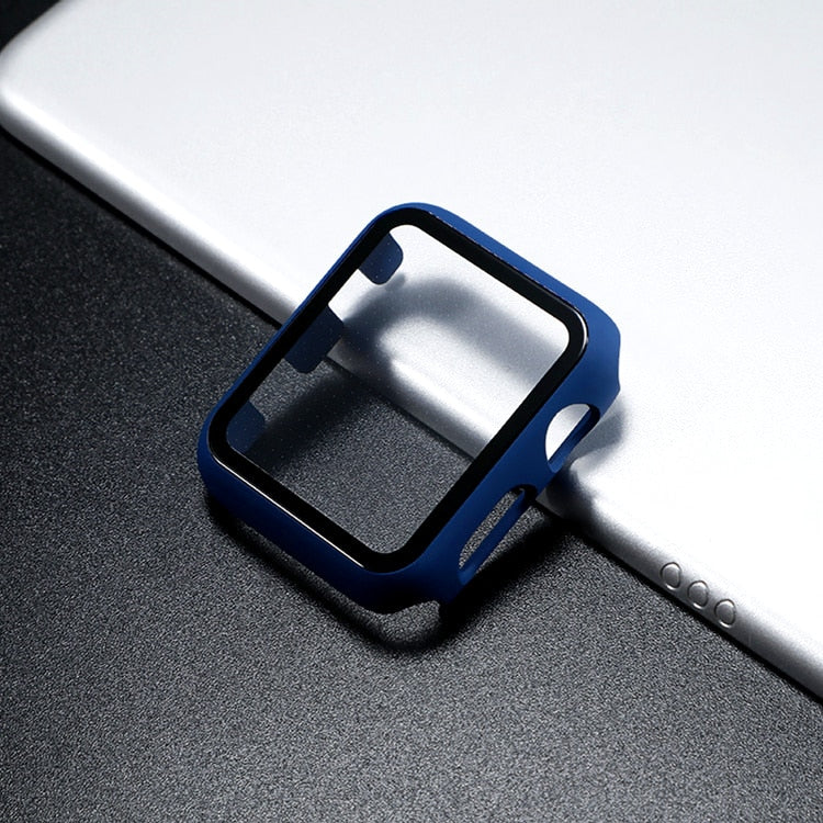 cover For Apple Watch case 44mm 40mm iWatch 42mm 38mm bumper Tempered Glass 44 42 38 42 mm for apple watch series 4 3 5 SE 6