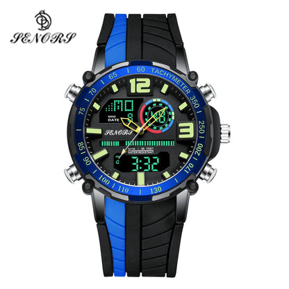 Senors Digital Watch Men Sports Watches Fashion Dual Display Men's Waterproof LED Digital Watch Man Military Clock Relogio