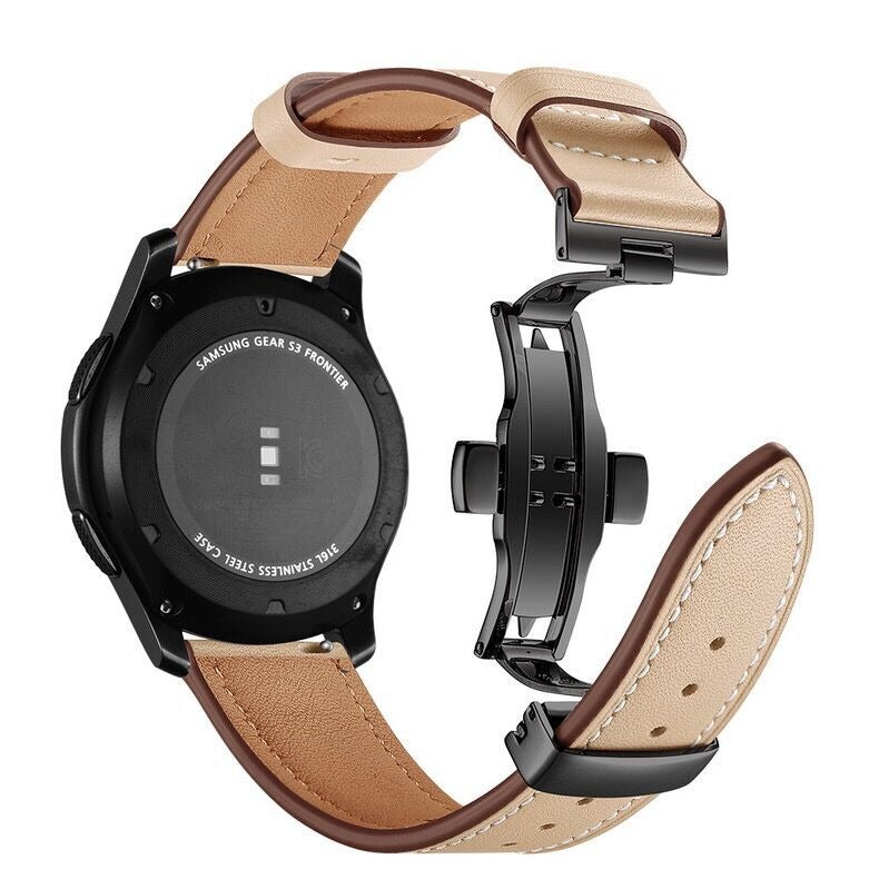 Applicable to Huawei GT2 Leather Pro Strap Watch3 Watch GT Intelligent 46 Glory Magic 2 Butterfly Buckle 22mm