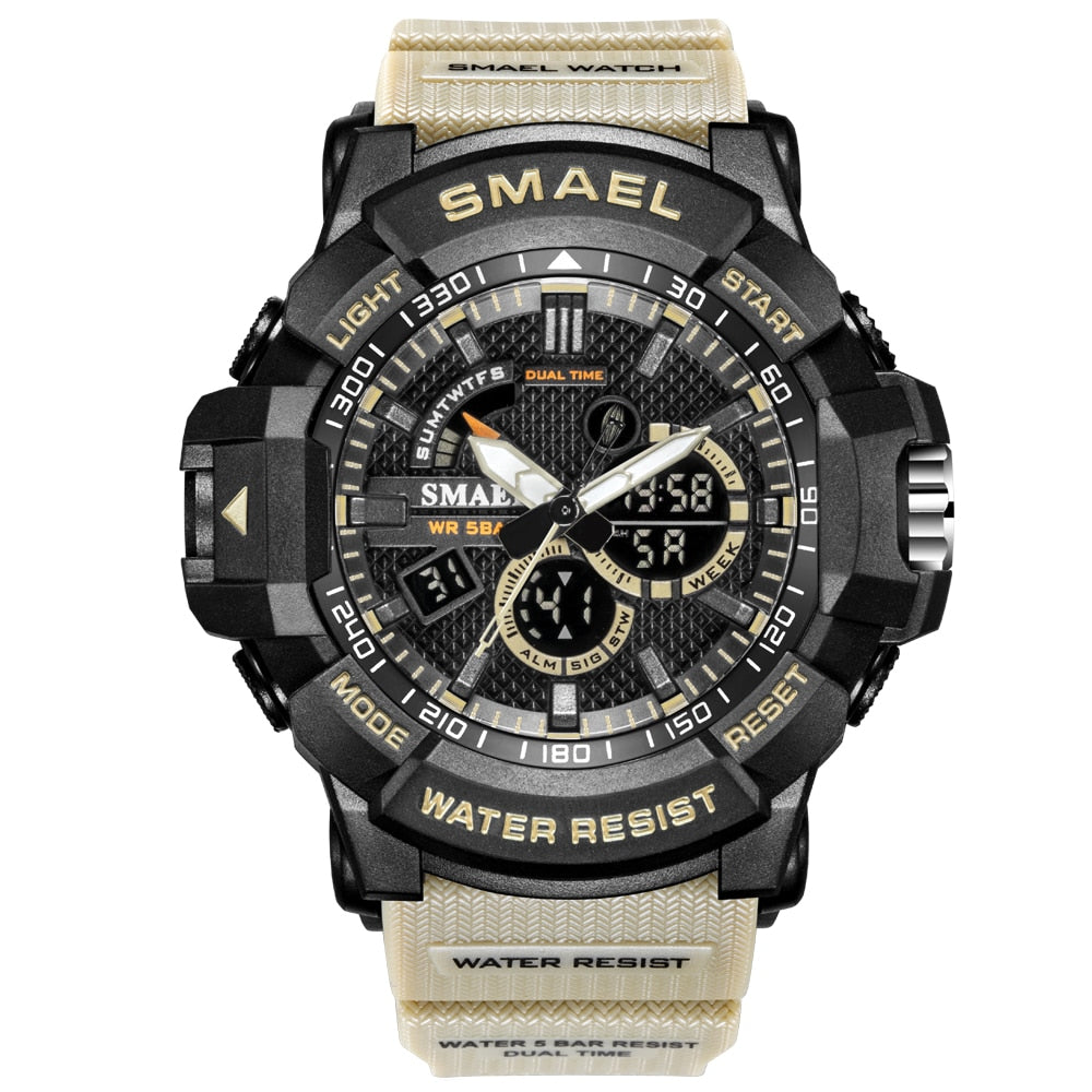 SKMEL 1809 Mens Watches Military 50m Waterproof Sport Watch Camouflage Stopwacth LED Alarm Clock For Male 1809B relogio masculino Watch Men