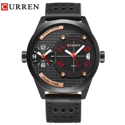 CURREN Men leather Strap Casual Business 30 meter Waterproof