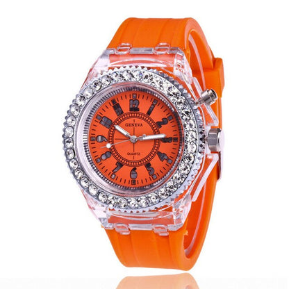 Led Flash Luminous Watch Personality Trends Students Lovers Jellies Woman Men's Watches