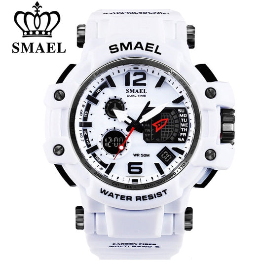 SMAEL 1509 Men Quartz Digital Watch Mens Sport Watches Electronic Military Wrist watch Male Waterproof Clock  Relogios Masculino