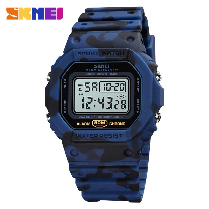 SKMEI 1628  Multifunctional Digital Sport Watch Women small size 2 Time Count Down Mens Wristwatches Fashion Retro Male Watches