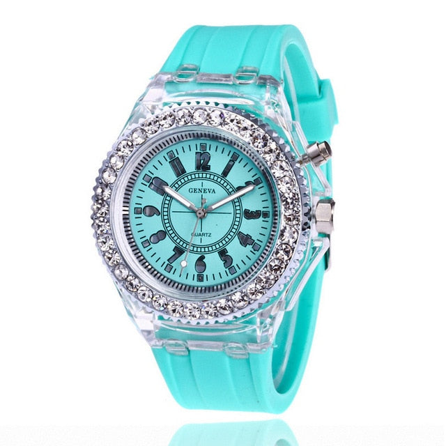 Led Flash Luminous Watch Personality Trends Students Lovers Jellies Woman Men's Watches