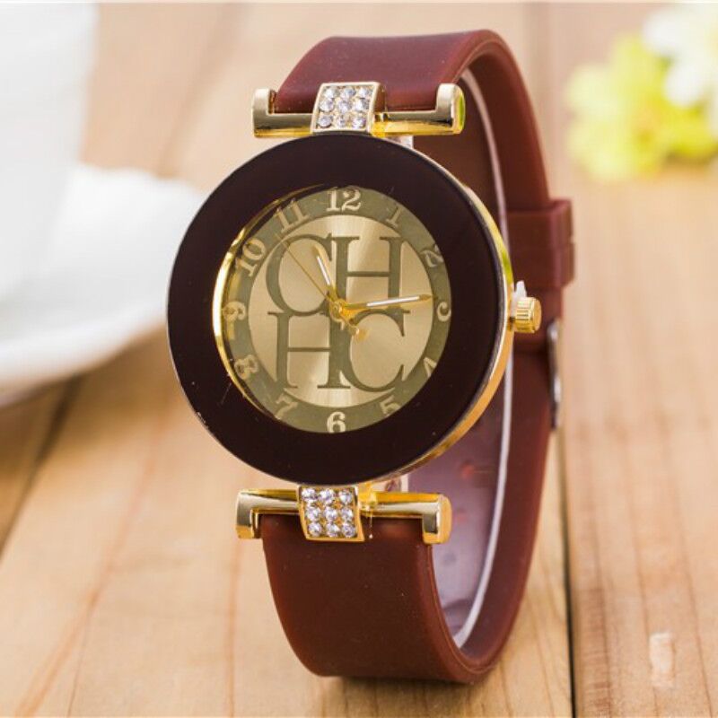 New simple leather Brand Geneva Casual Quartz Watch Women Crystal Silicone Watches Relogio Feminino Wrist Watch