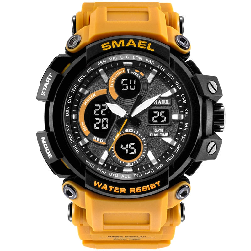 SMAEL 1708B Sport Watches Waterproof Men Watch LED Digital Watch Military Male Clock Relogio Masculino erkek kol saati Men Watch