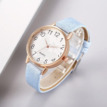 Simple Number Dial Ladies Watches Leather Strap Quartz Women Watch NEW Fashion Female Wristwatch Montre Femme Zegarek Damski A30