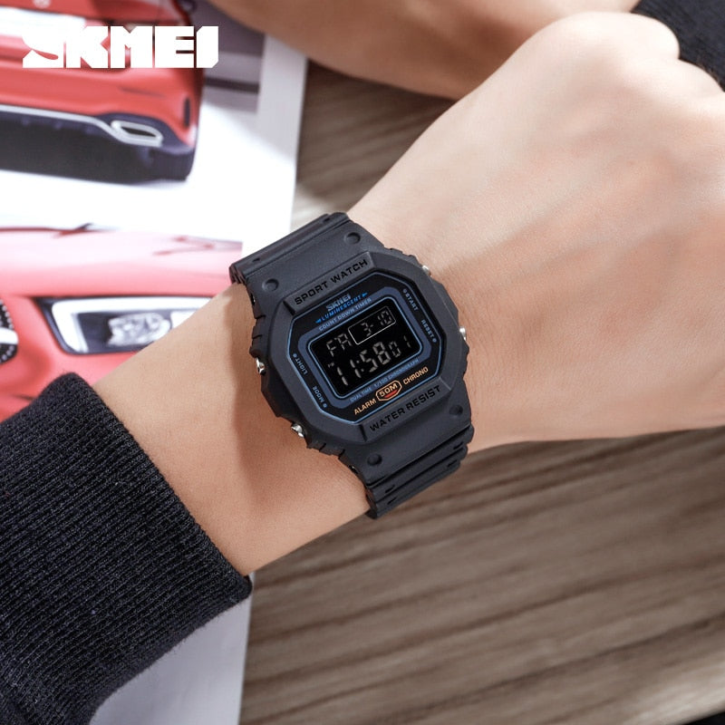 SKMEI 1628  Multifunctional Digital Sport Watch Women small size 2 Time Count Down Mens Wristwatches Fashion Retro Male Watches