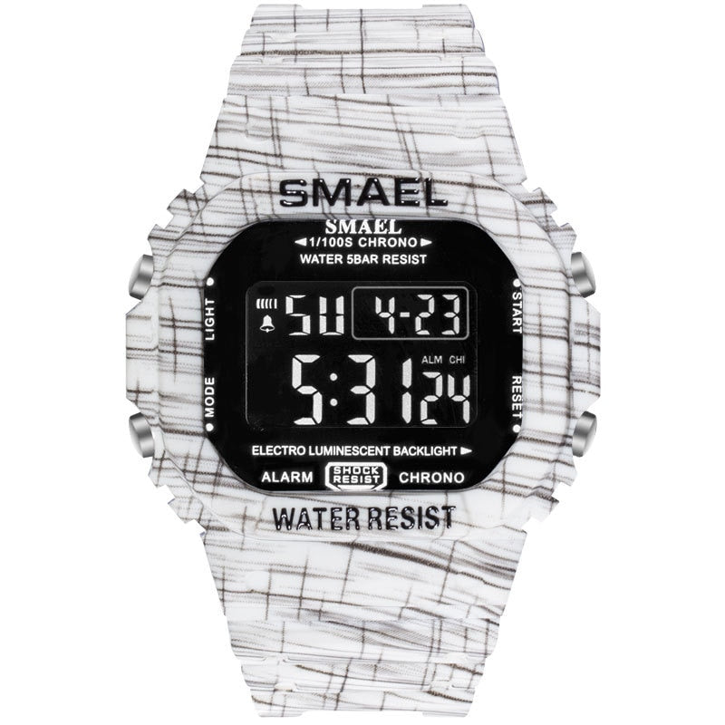 SMAEL 1803 Digital Watch Men Sports Watches LED Military Army Camouflage Wrist Watch For Boy Waterproof Top Brand Student Stopwatch