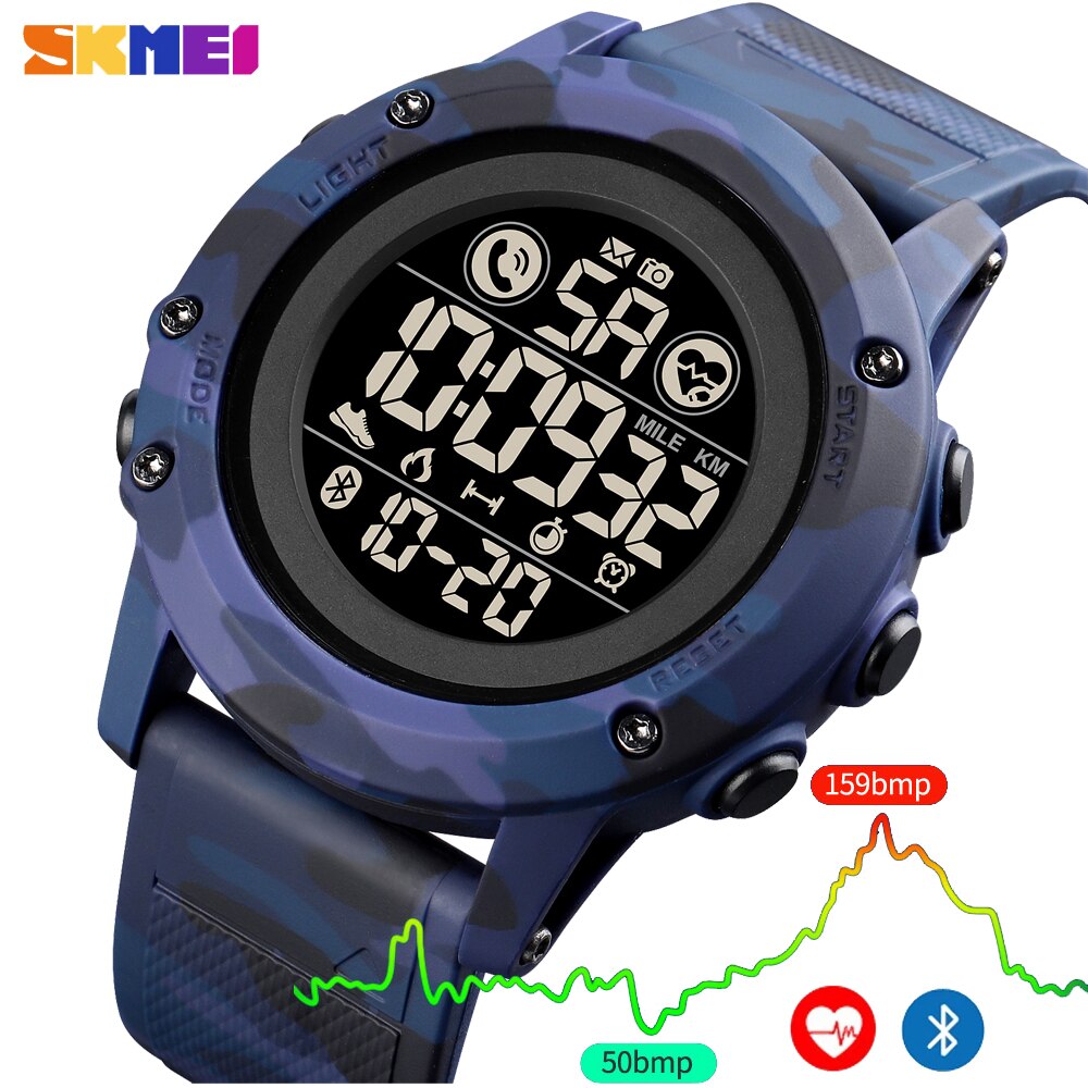 SKMEI 1746 New Sports Mens Smartwatch Pedometer Calorie Fitness Clock Bluetooth Calories Waterproof Male Wristwatch relojes inteligentes