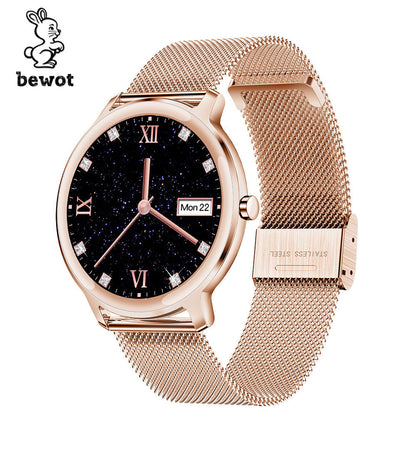 Popular R18 ladies smart watch full touch 1.09 inch screen ultra-thin body dial download bluetooth 5.0