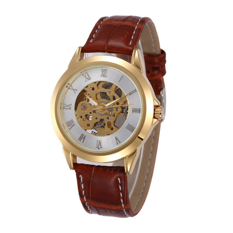 SHENHUA Men's Fashion Hollow out Watch Antique Fully Automatic Mechanical Watch